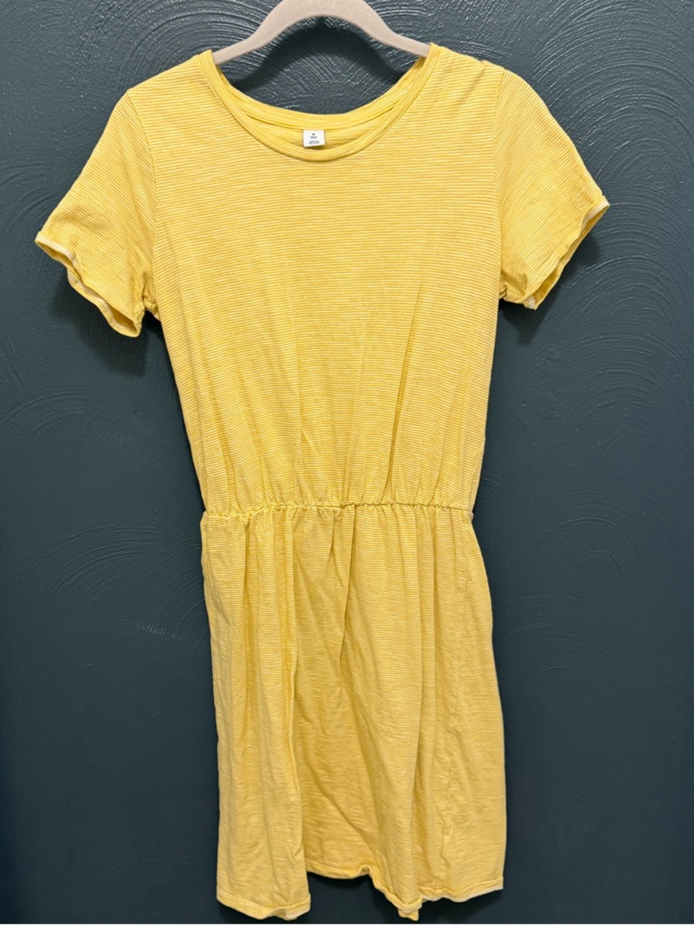 Old Navy Yellow Striped Tee Dress